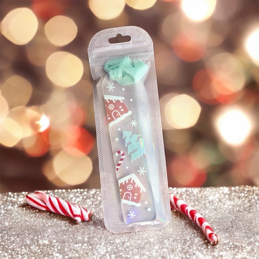 Holiday Bookmark Mint Green Tie Handcrafted